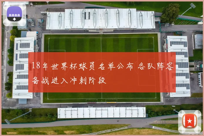 18年世界杯球员名单公布 各队阵容备战进入冲刺阶段