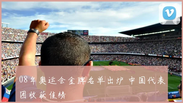 08年奥运会金牌名单出炉 中国代表团收获佳绩